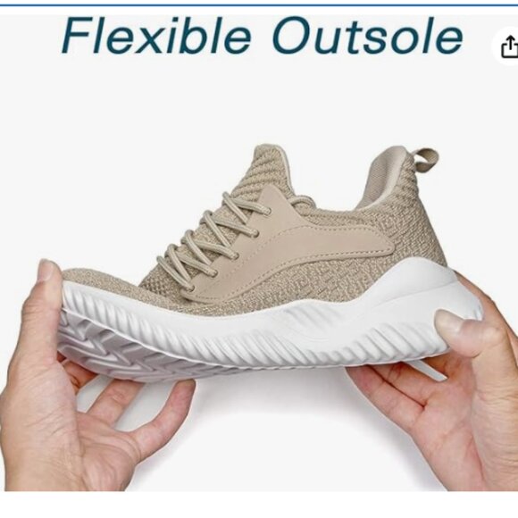 Beige slip on walking sneaker - Picture 2 of 9